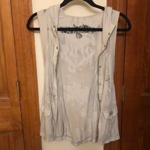 Free People zip up hoodie vest